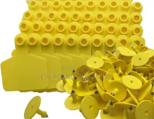 Fade-Resistant Livestock Marking Plain Yellow Medium Ear Tags