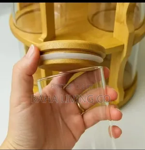 10-Piece 360° Rotating Bamboo Spice Jar Set | 300ml Spice Rack