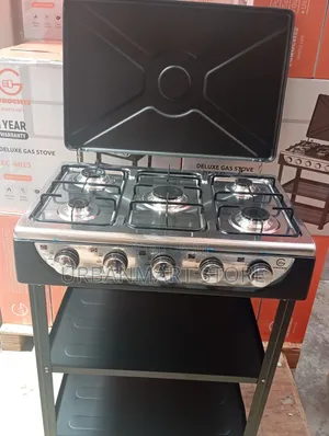 Eurochef 5 Burner Gas Cooker With Storage Shelves