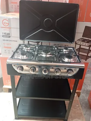 Eurochef 5 Burner Gas Cooker With Storage Shelves