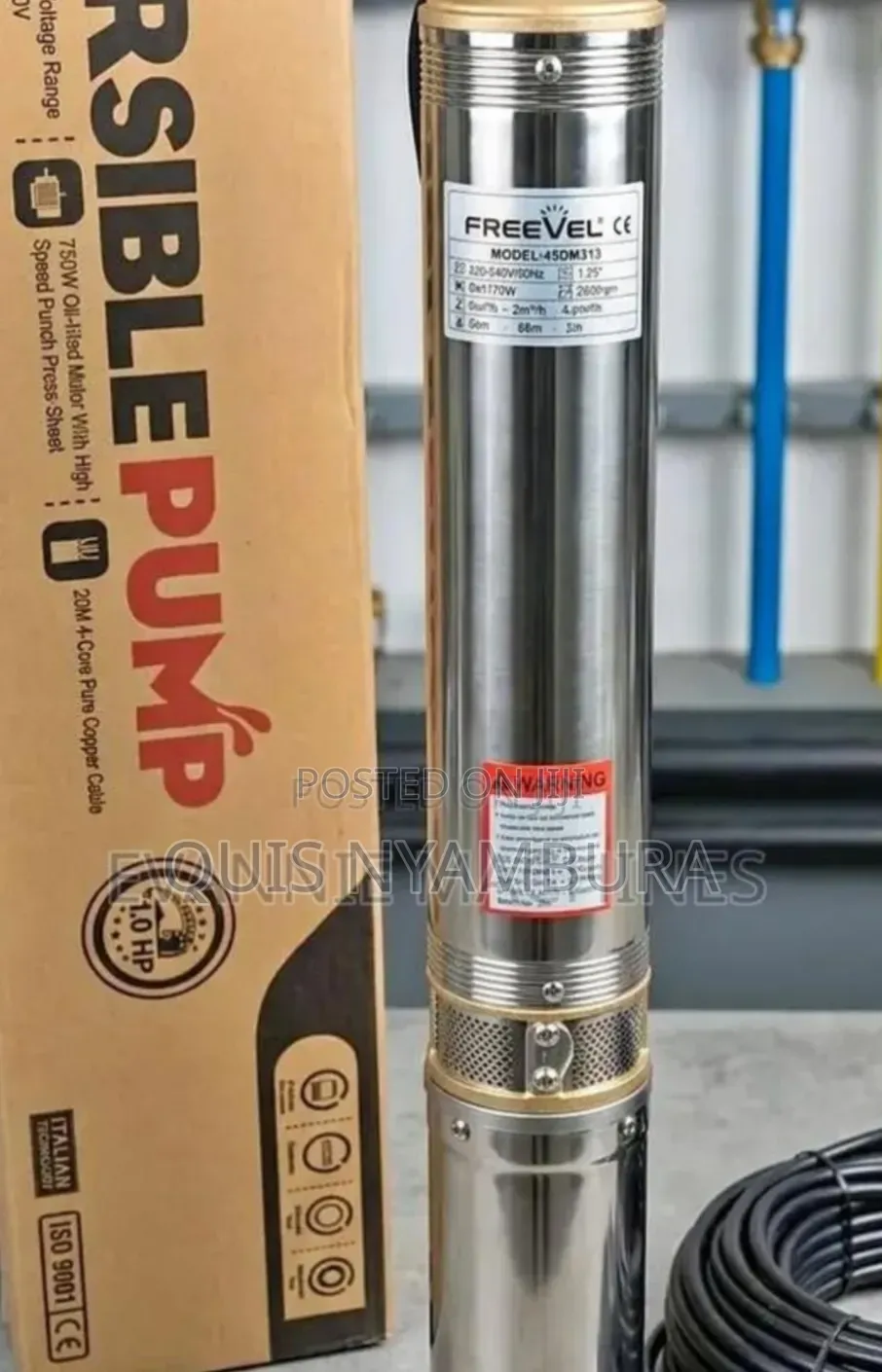 1hp Freevel Deep Well Submersible Water Pump