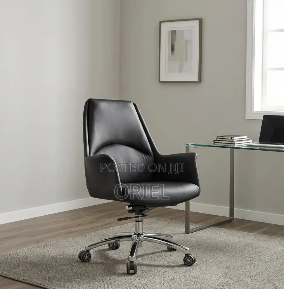 Office Chair : Mid Back Leather Executive Chair