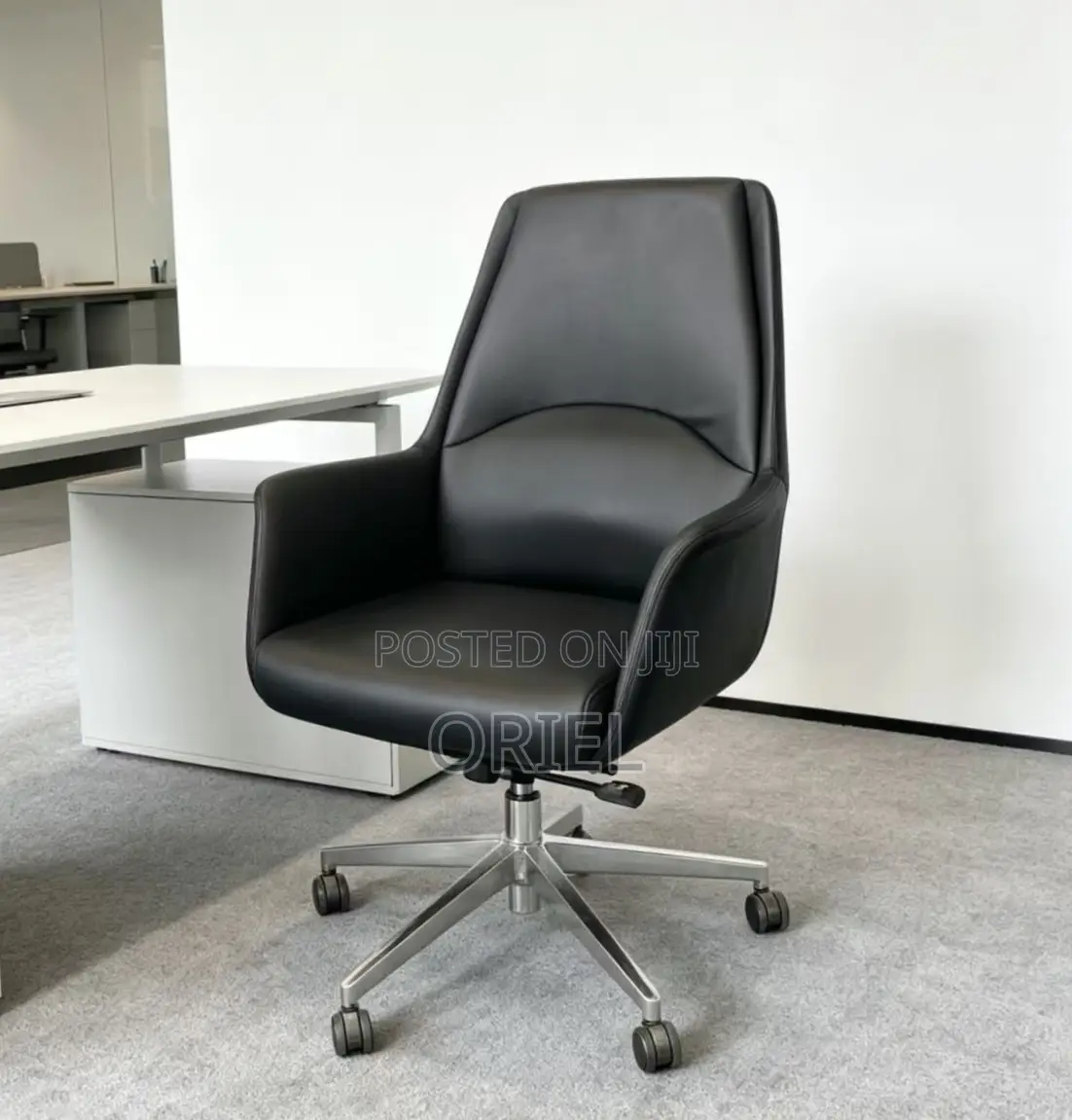 Office Chair : Mid Back Leather Executive Chair