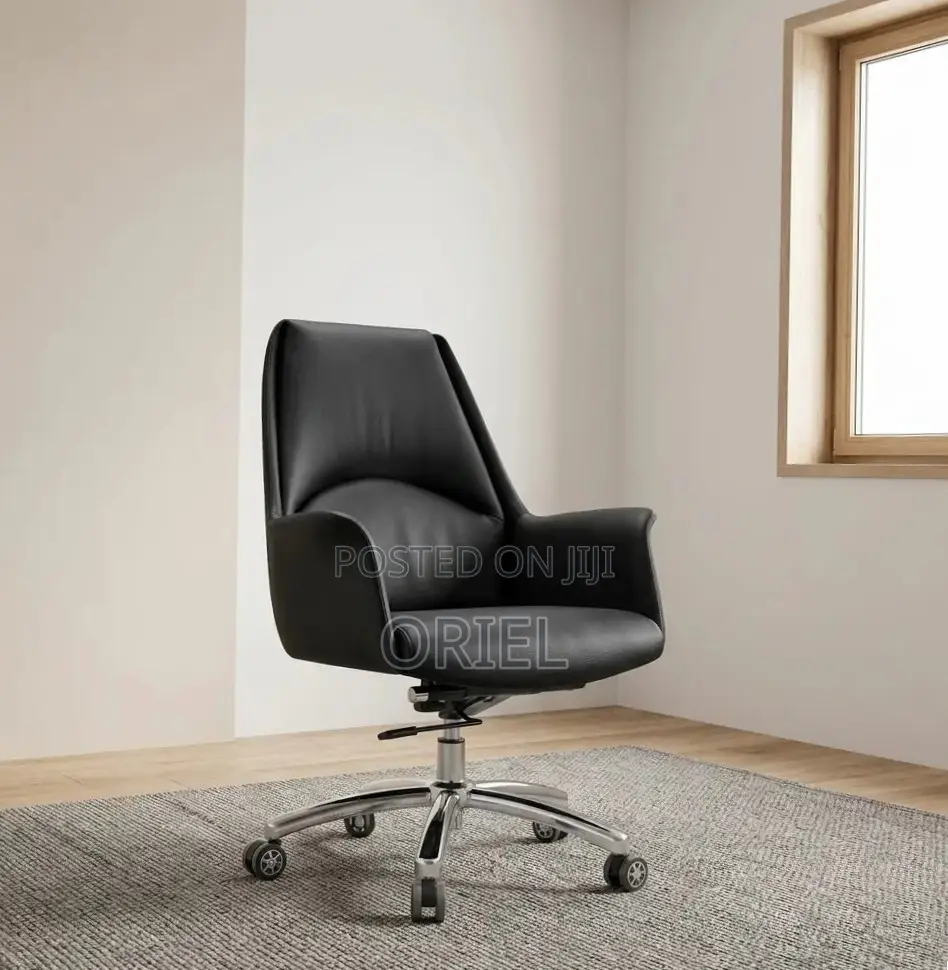 Office Chair : Mid Back Leather Executive Chair
