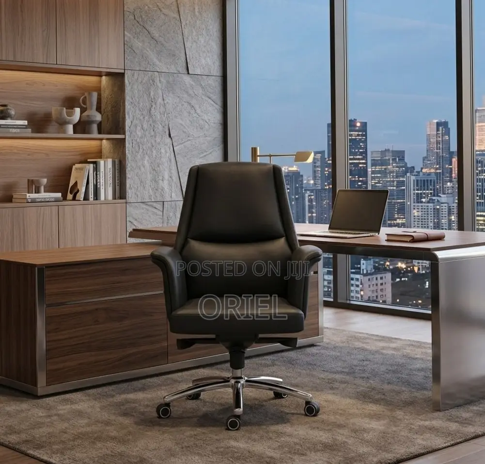 Office Chair : Mid Back Leather Executive Chair