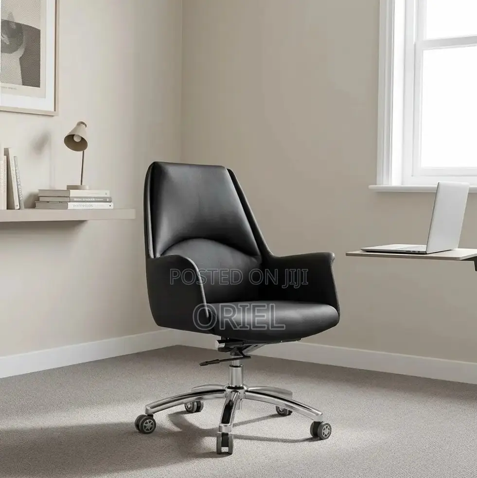 Office Chair : Mid Back Leather Executive Chair