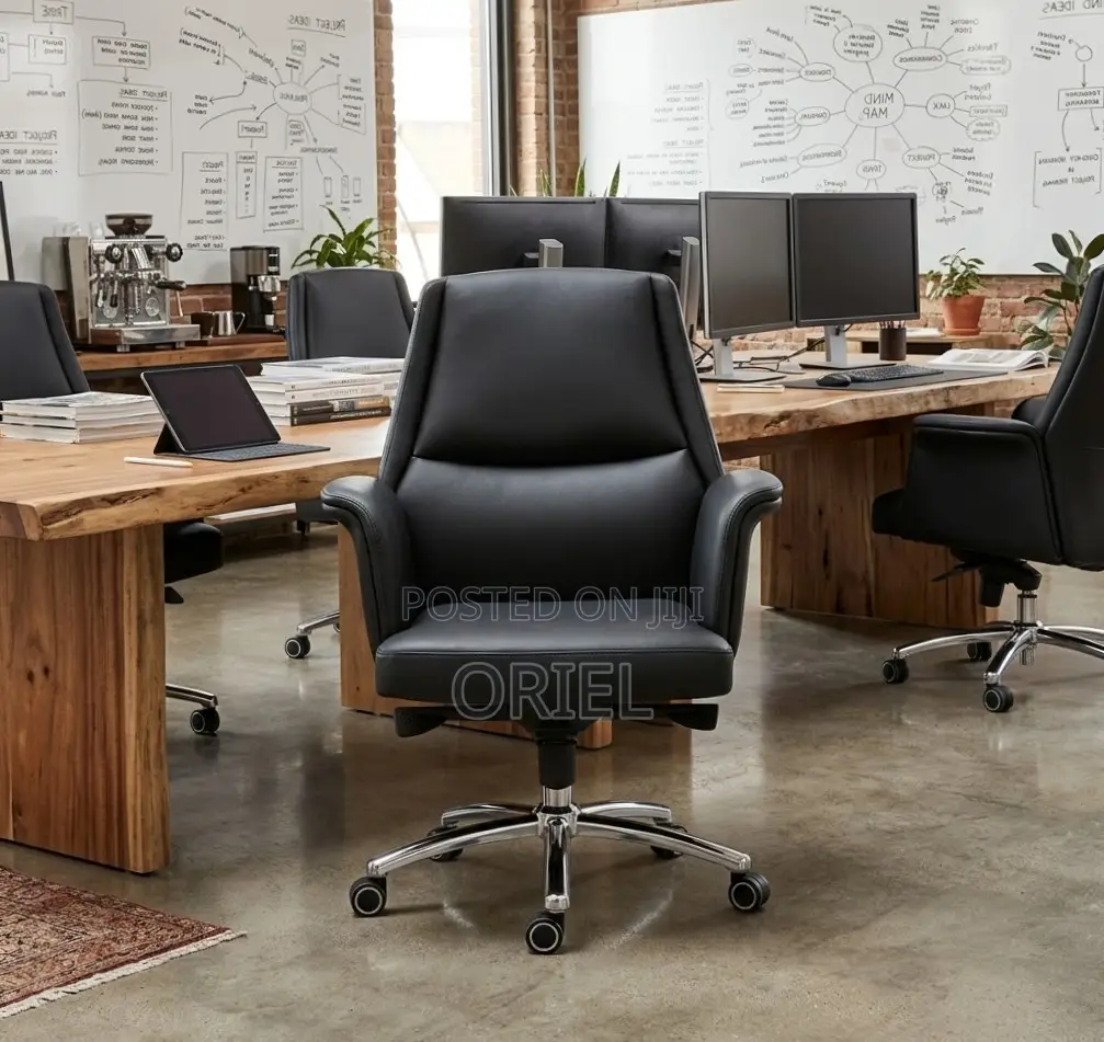 Office Chair : Mid Back Leather Executive Chair
