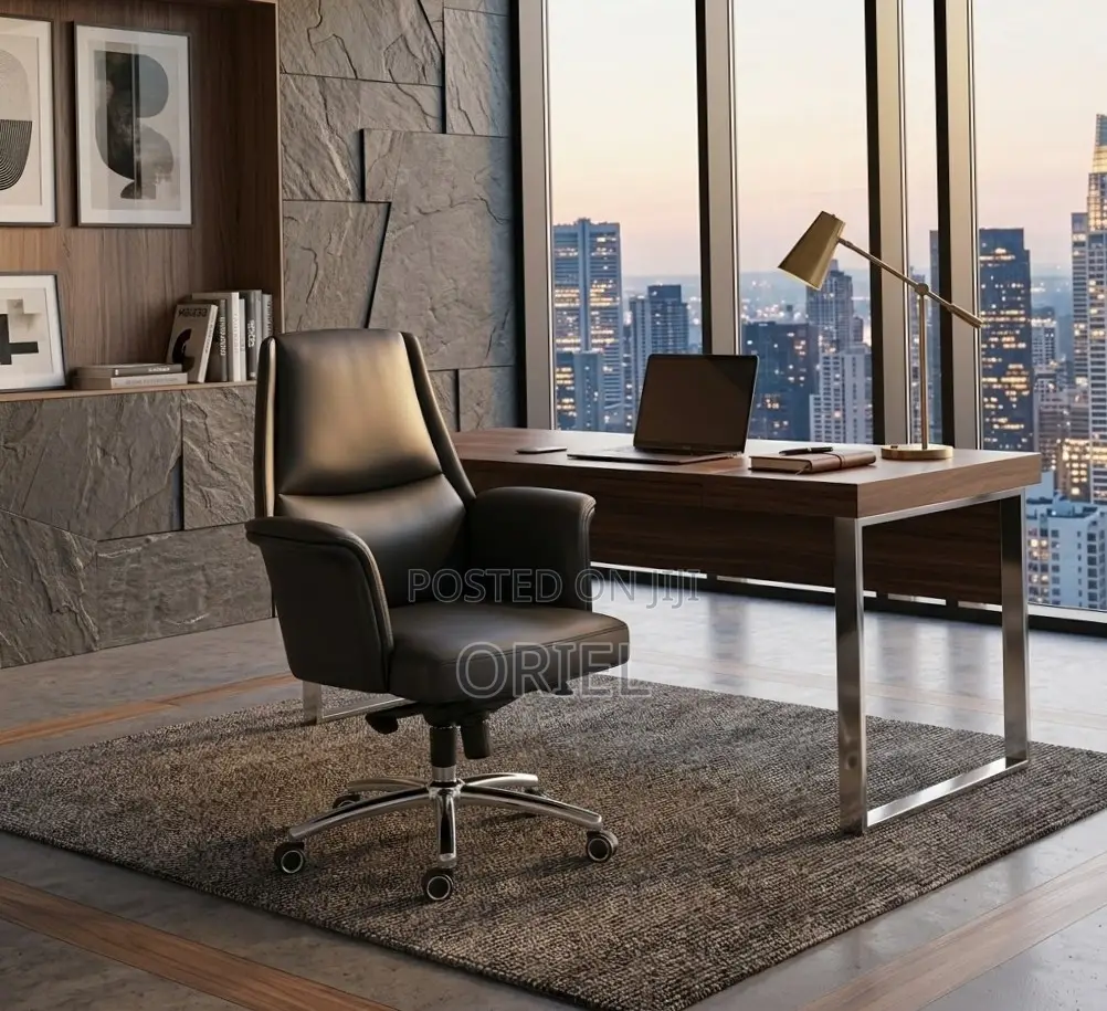 Office Chair : Mid Back Leather Executive Chair