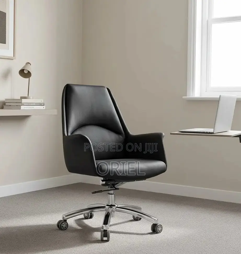Office Chair : Mid Back Leather Executive Chair