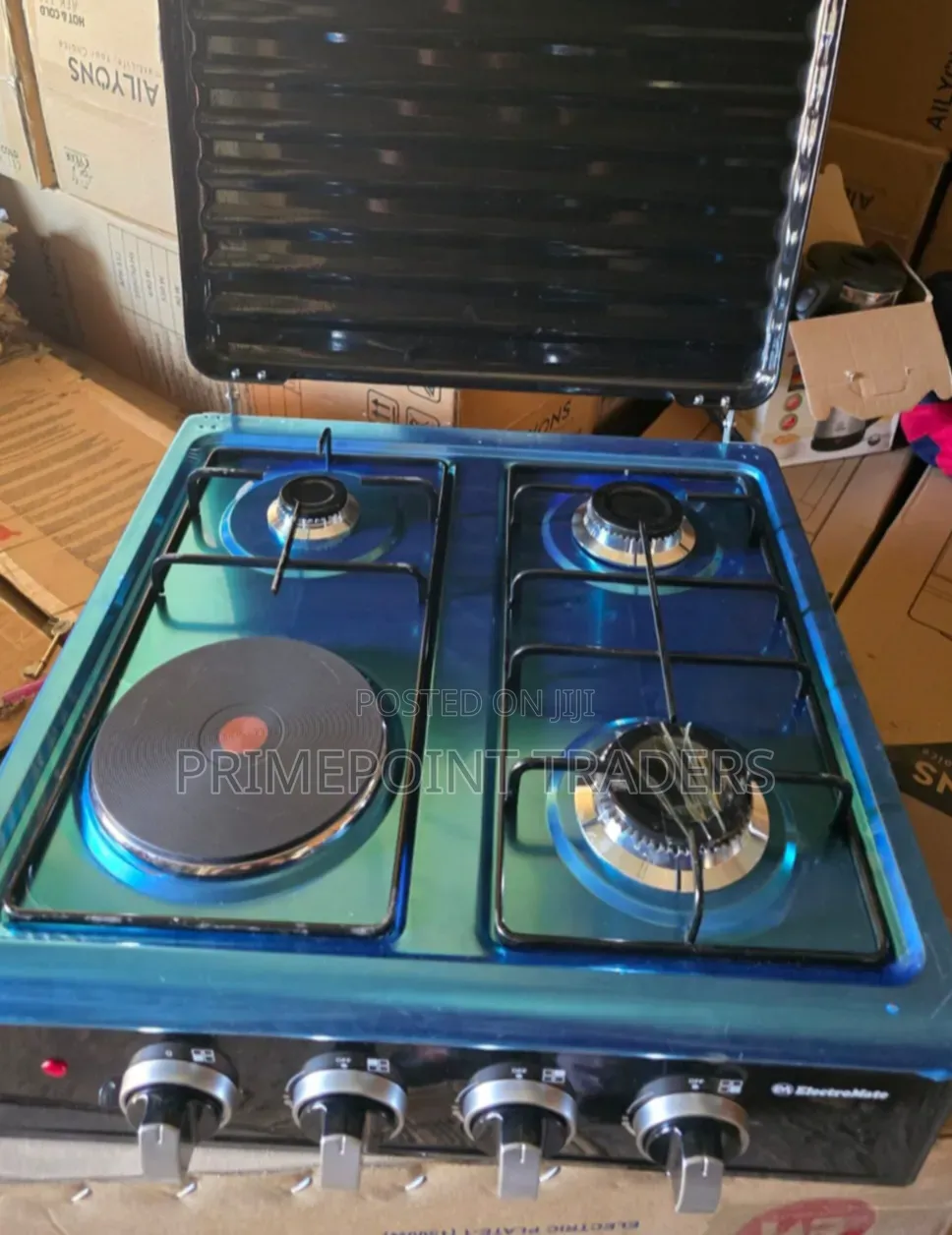 Electromate 3+1 Table Top Cooker – Gas & Electric Cooking
