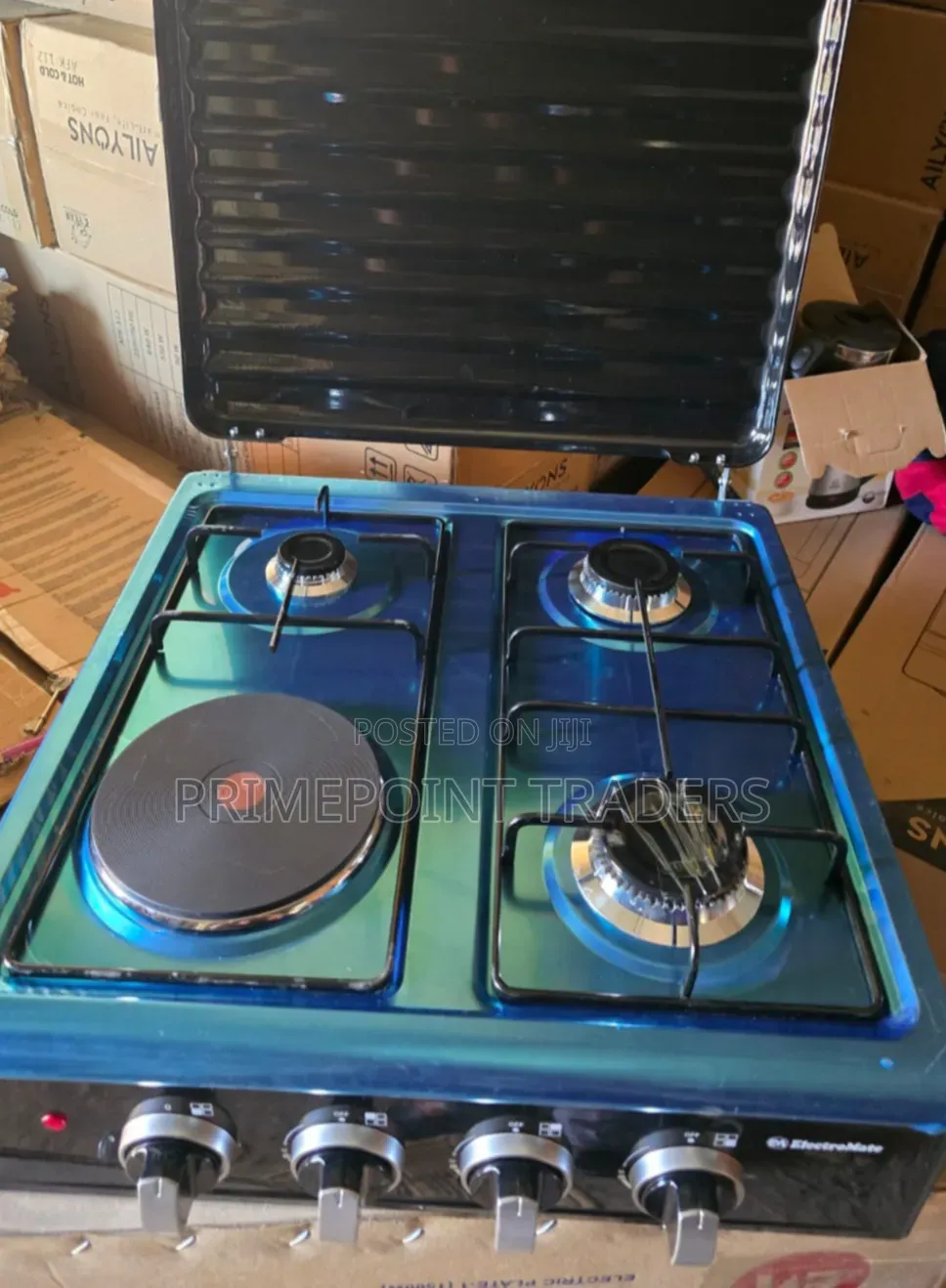 Electromate 3+1 Table Top Cooker – Gas & Electric Cooking