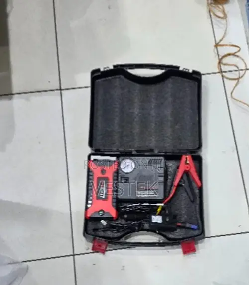 Portable 12V Car Battery Booster Air Compressor KitSmart Jumper Cables