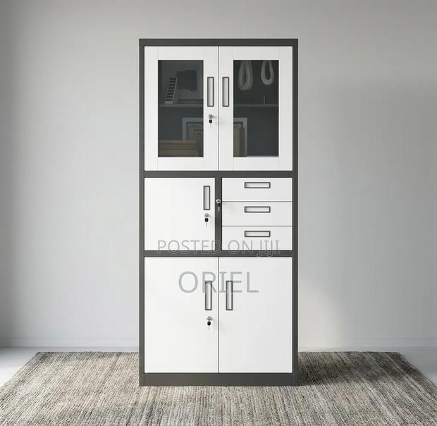 Office Safe : Metal Filing Cabinet With Glass Doors and Safe - thumbnail 8