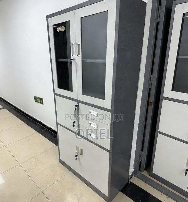 Office Safe : Metal Filing Cabinet With Glass Doors and Safe - thumbnail 7