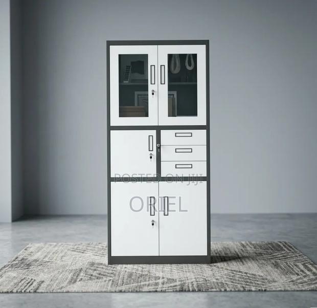 Office Safe : Metal Filing Cabinet With Glass Doors and Safe - thumbnail 15