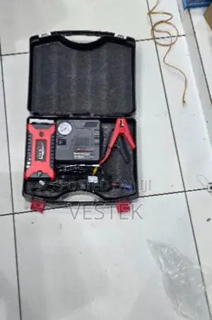 Portable 12V Car Battery Booster Air Compressor KitSmart Jumper Cables