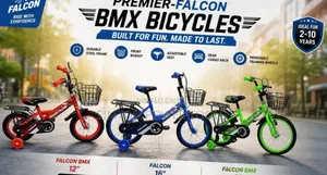 Falcon Premier 20” BMX Kids Bicycle – Green With Basket & Rack