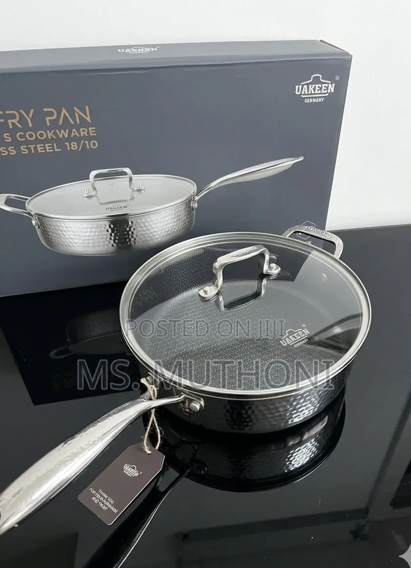Uakeen Triply S/S 26cm Deep Fry Pan (VK-JG2526)