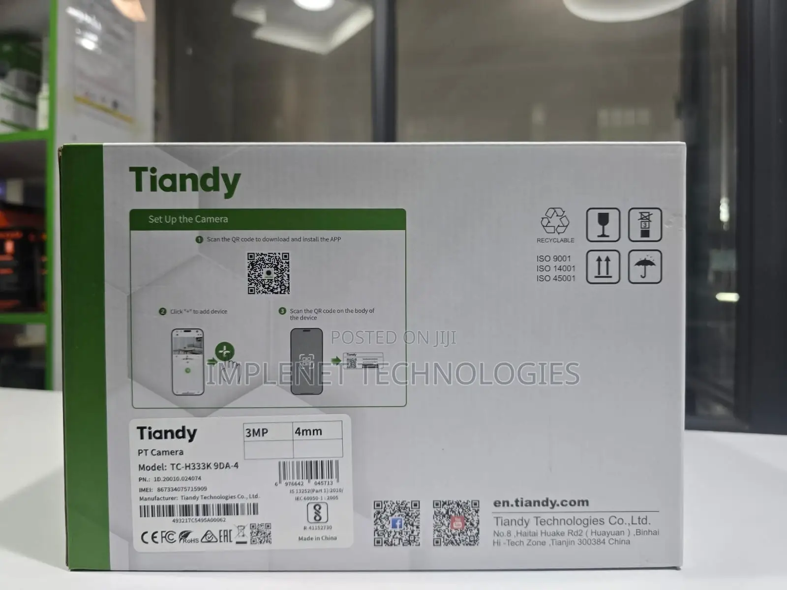 Tiandy 3mp Single Lens Solar Camera.