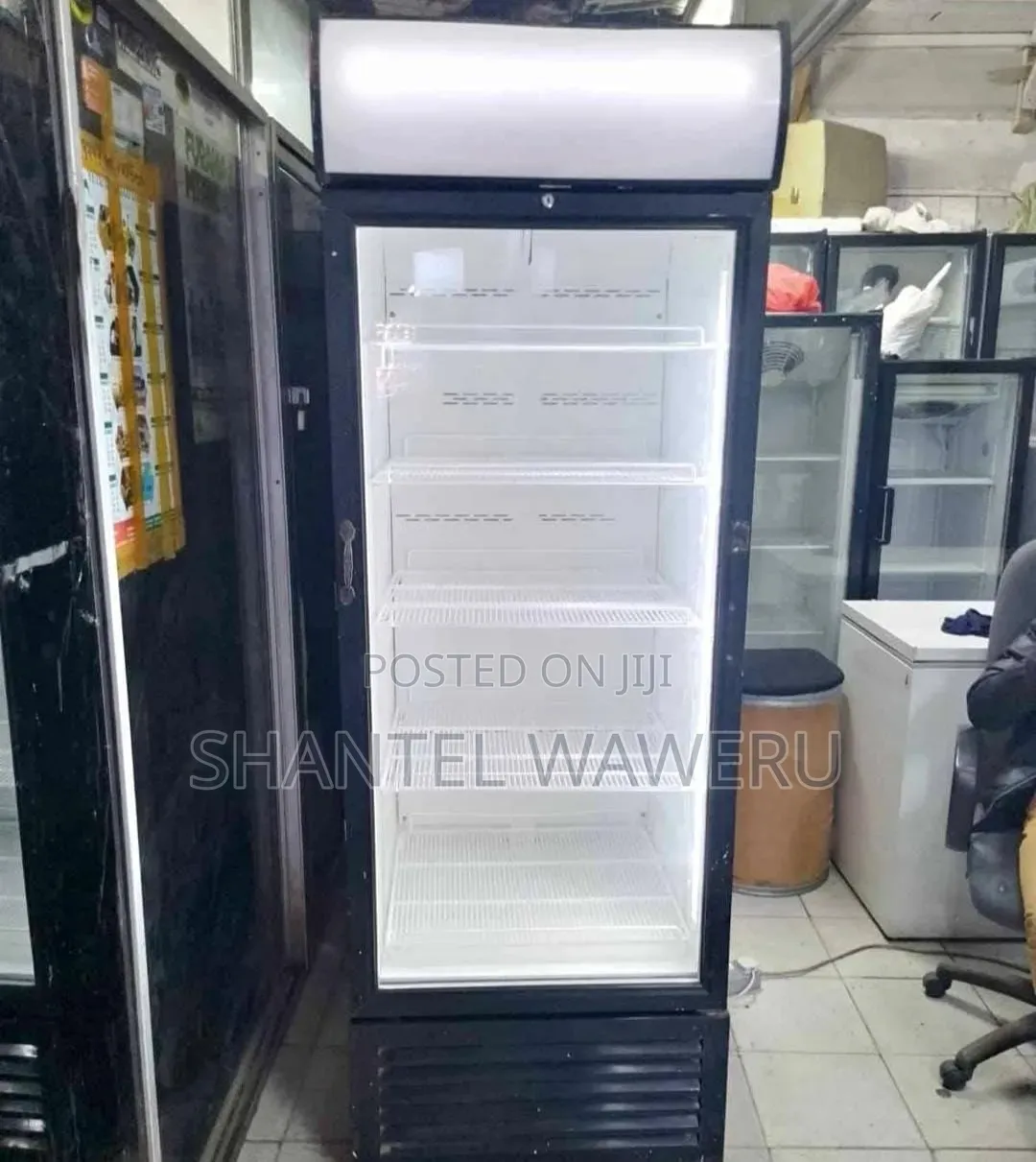 Black Working Display Fridge 600litres/ Glass One