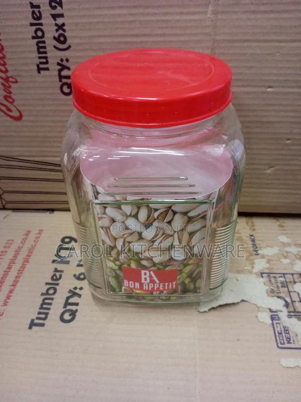 2600 Ml Bon Appetit Square Glass Jar