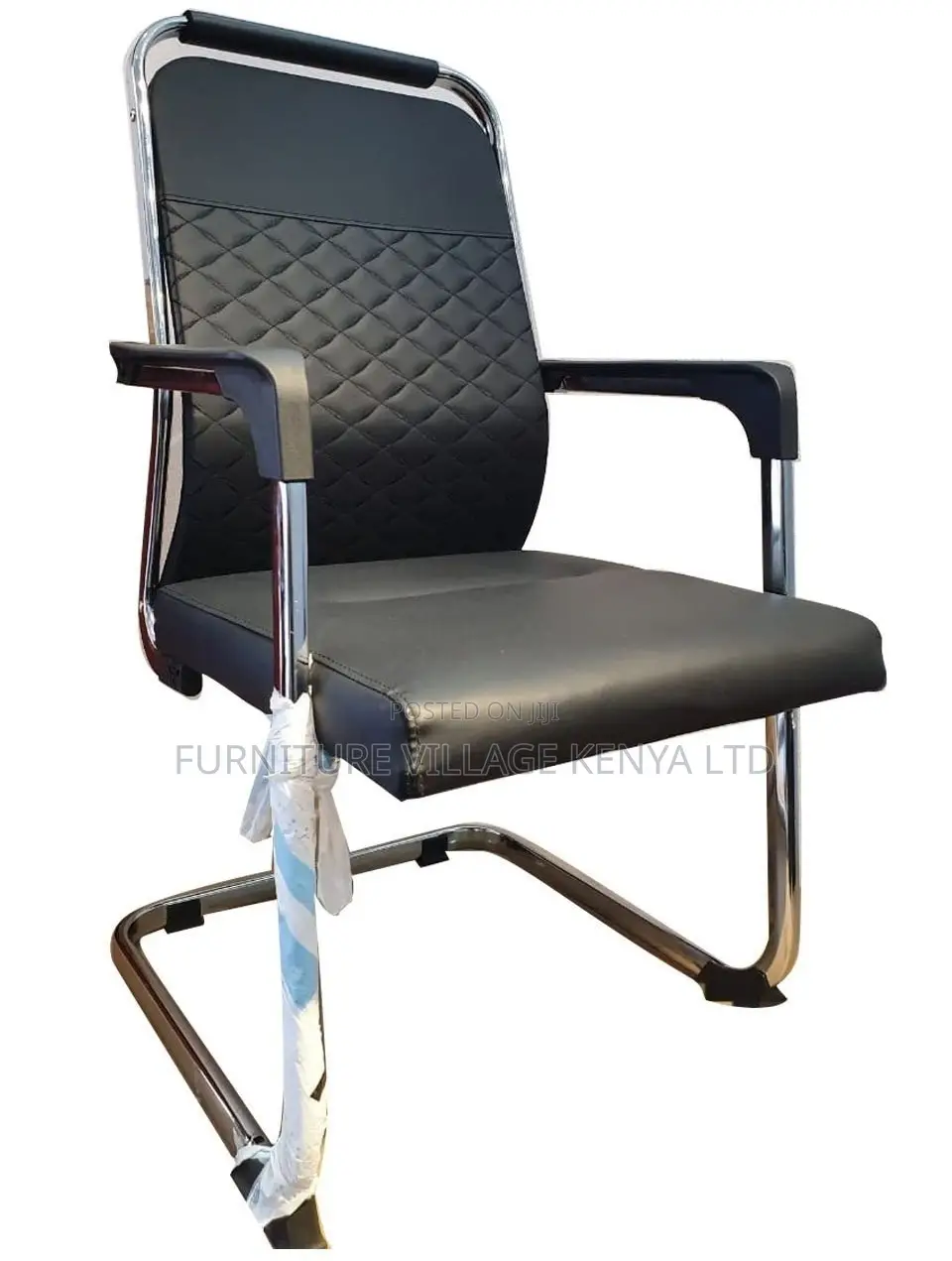 Boardroom Chair; Leather Mid Back Non Swivel Boardroom Chair