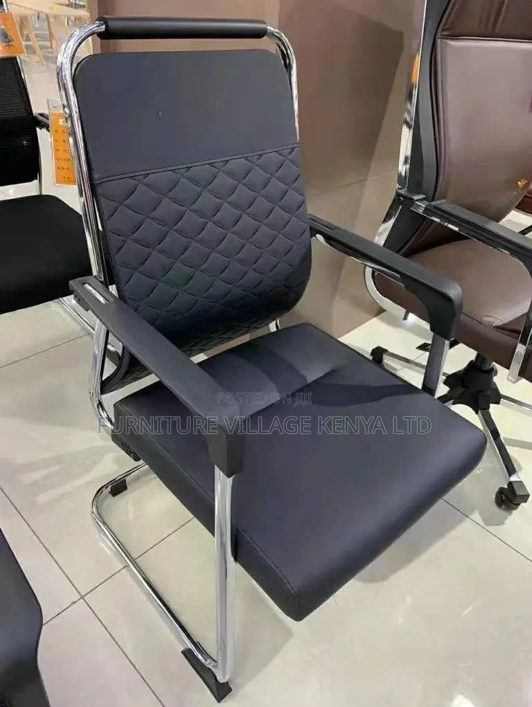 Boardroom Chair; Leather Mid Back Non Swivel Boardroom Chair