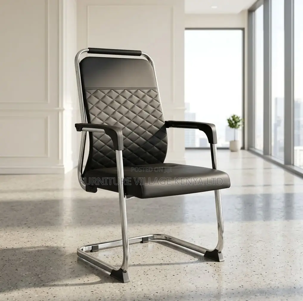 Boardroom Chair; Leather Mid Back Non Swivel Boardroom Chair