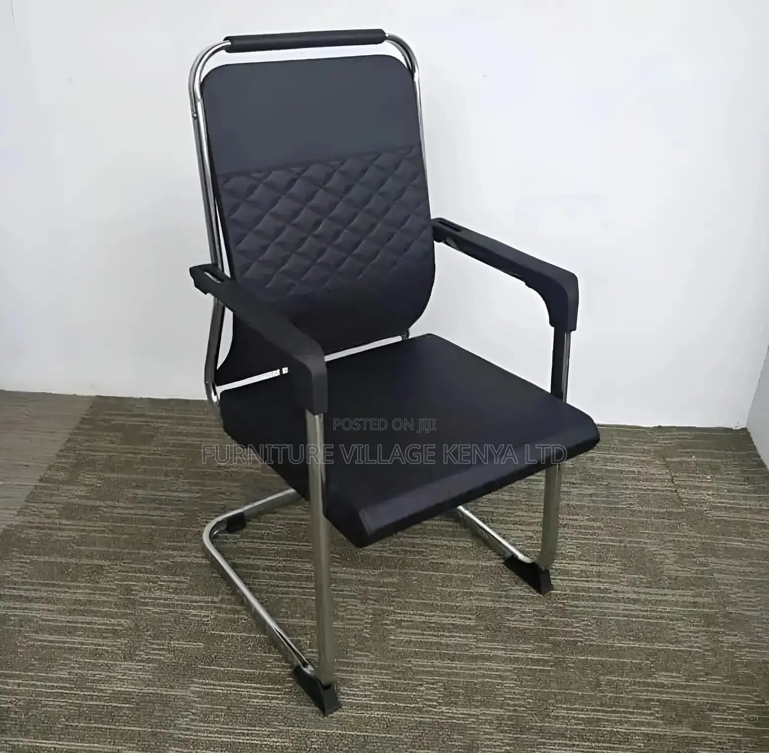 Boardroom Chair; Leather Mid Back Non Swivel Boardroom Chair