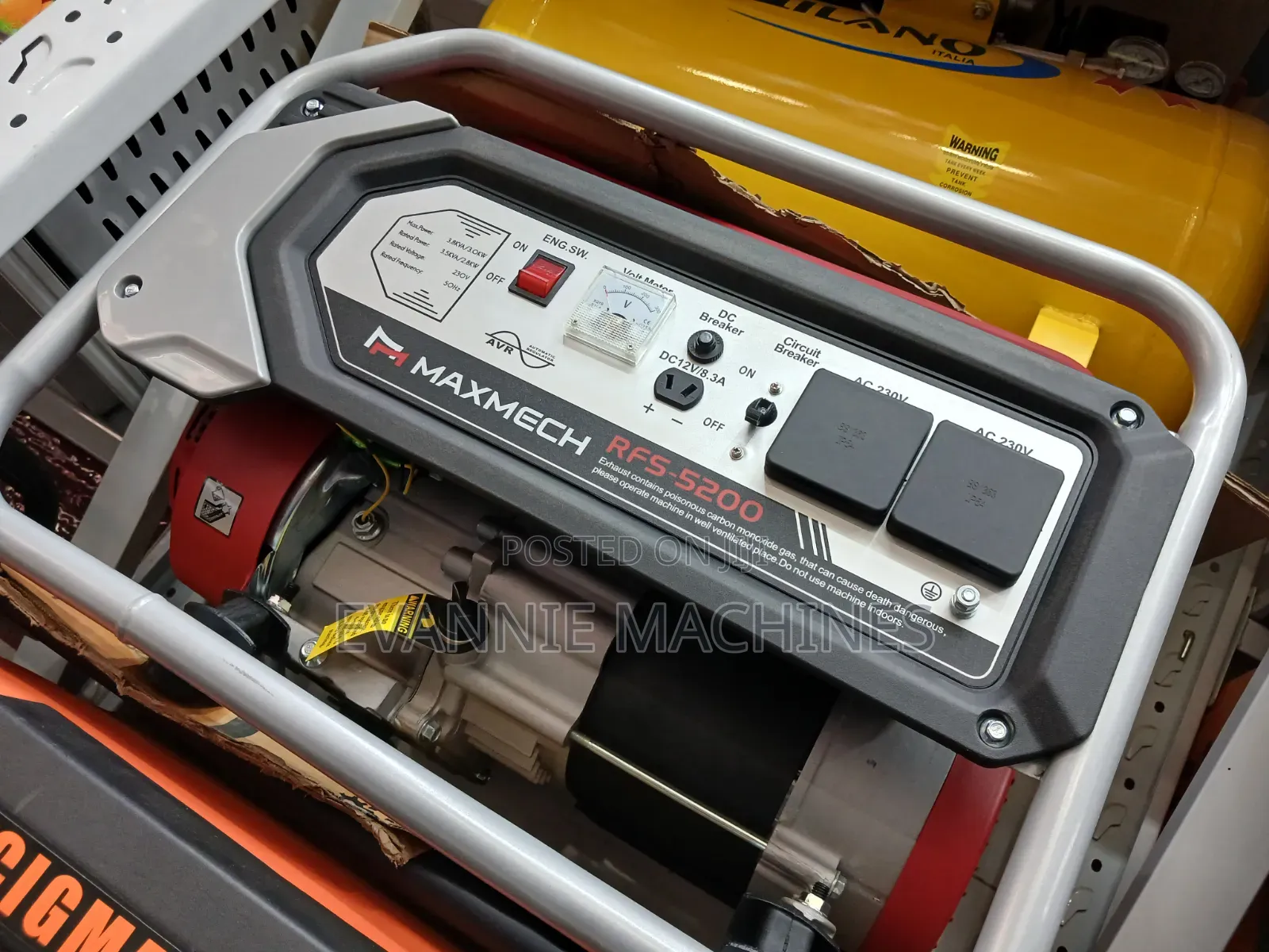 Heavy Duty Maxmech Petrol Generator 3.8kva Electric Start
