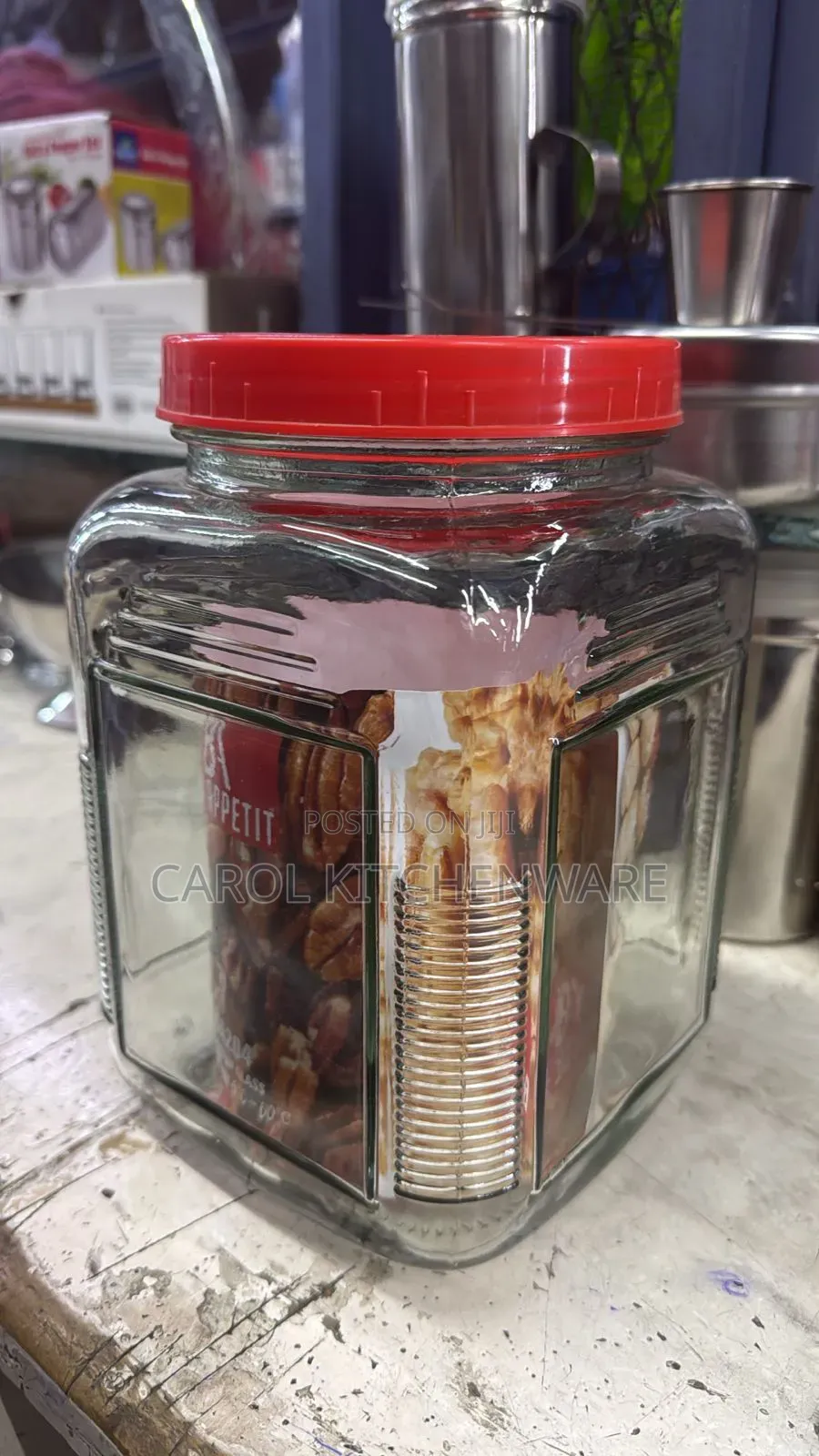 2600 Ml Bon Appetit Square Glass Jar
