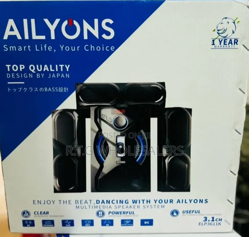 AILYONS  3.1CH Subwoofer Home Theatre Multi Media Bluetooth Speaker