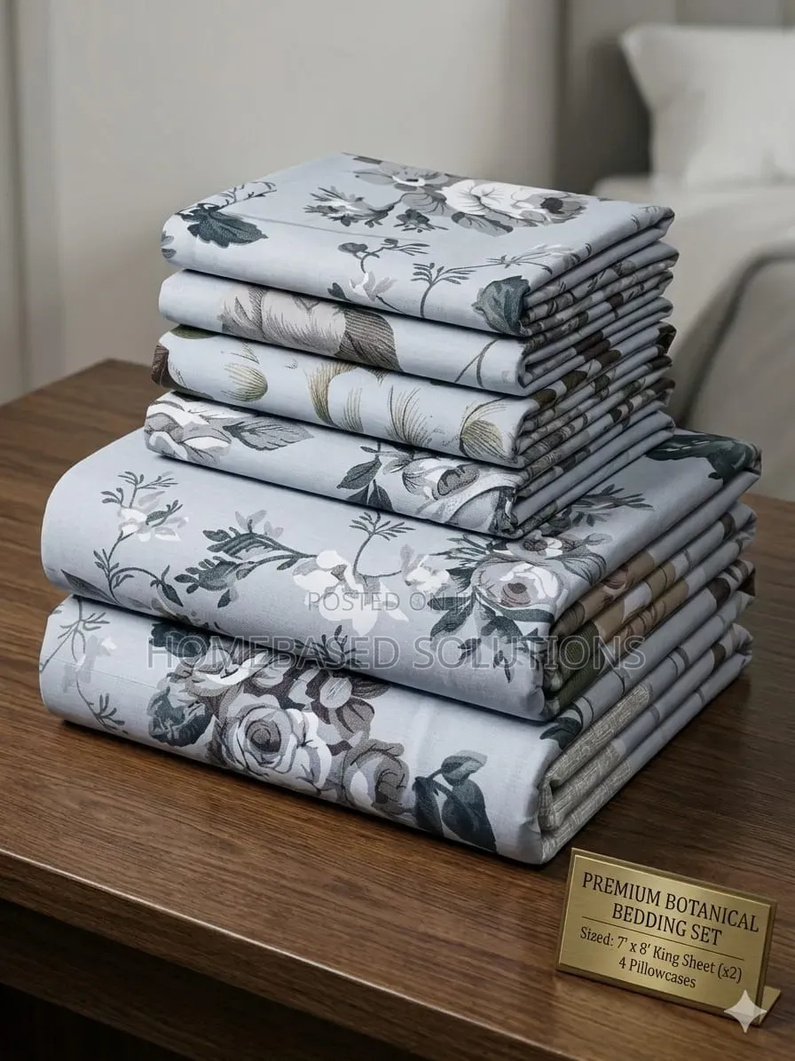 6pc Flat Bedsheet Set 7 by 8/6 by 6