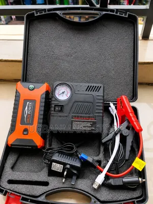 Car Battery Jump Starter Kit With 12V Air Compressor