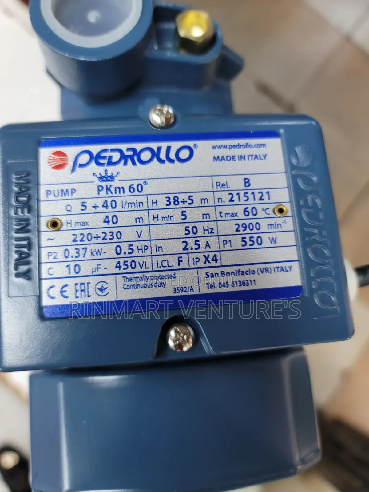 Pedrollo 0.5Hp Booster Pump /Electric Booster Pump