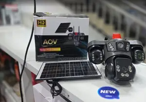 V380 Pro 4G SIM Card Solar Camera 3-Lens Multi-Angle Outdoor PTZ CCTV