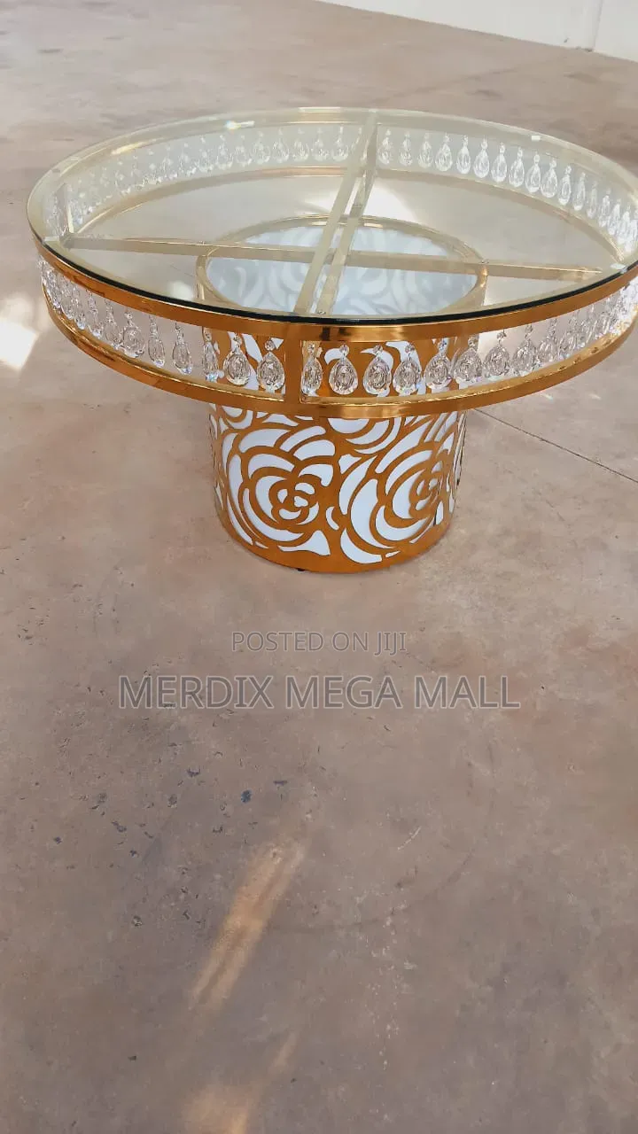 Events Cake Table,cake Table,Gold and Glass Top Table