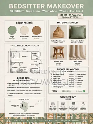 All Houses Interior Design on Budget - Bedsitter to 2BR, Shops Salon