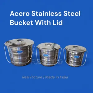 Acero Stainless Steel Bucket With Lid 20litres