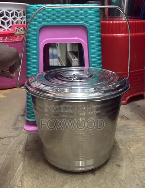 Acero Stainless Steel Bucket With Lid 20litres