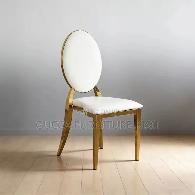 Event Chairs; Oval Padded Gold Chairs
