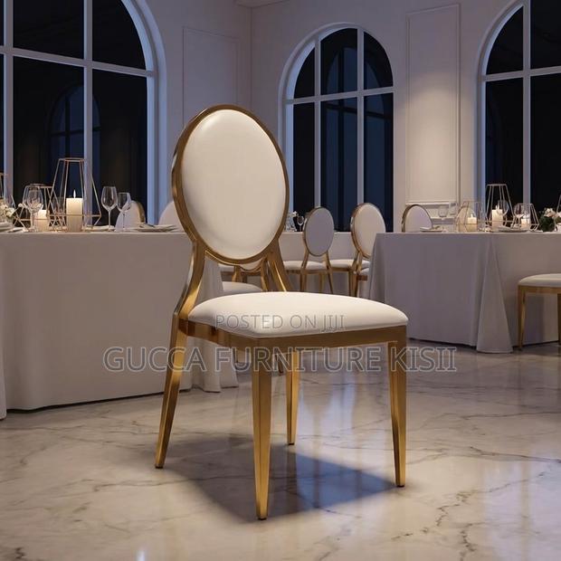 Event Chairs; Oval Padded Gold Chairs - thumbnail 6