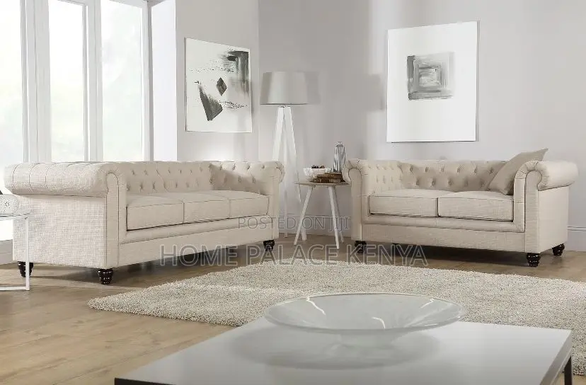 Sofa; Elegant Tufted Chesterfield Velvet Lounge Sofa for Home