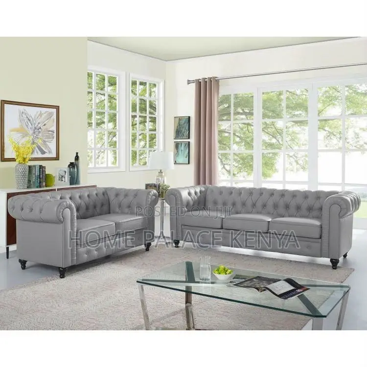 Sofa; Elegant Tufted Chesterfield Velvet Lounge Sofa for Home