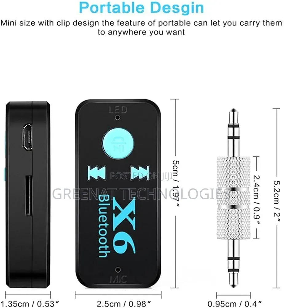 3.5mm BT Audio Receiver Adapter Wireless Blutooth MP3 Player