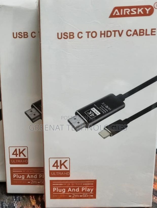Airsky USB C to HDTV Cable 4k Hdmi Adapter Cable 2m - main view