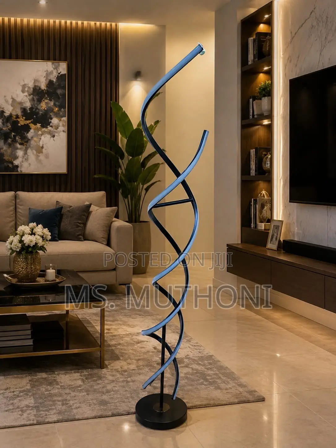 Modern Spiral LED Floor Lamp (147 Cm )