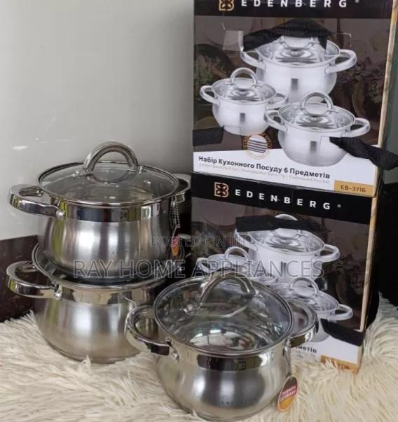 Edenburg EB-3716 Stainless Steel  Cookware Set 6 Pieces