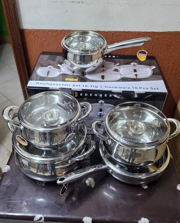 Edenburg EB-2421 Stainless Steel  Cookware Set 10 Pieces