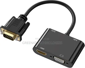 VGA to HDTV + VGA Dual-Display Adapter With Audio